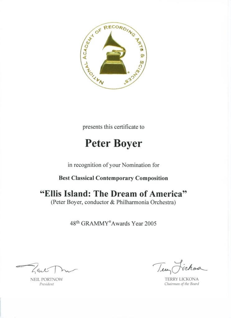 BoyerGrammyNominationCertificate